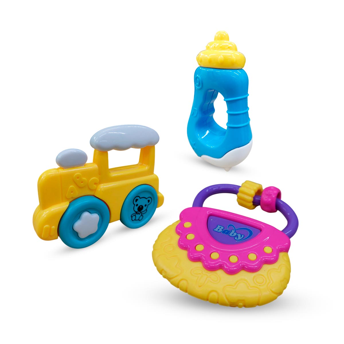 kit de 3 sonajeros para bebés juguete